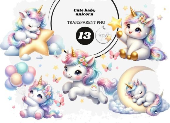 Download Cute Baby Unicorn - Baby Collection