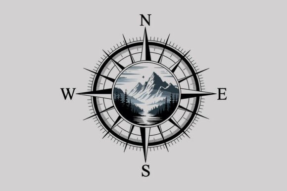 Download Compass Rose Mountain Adventure SVG - Adventure svg Collection