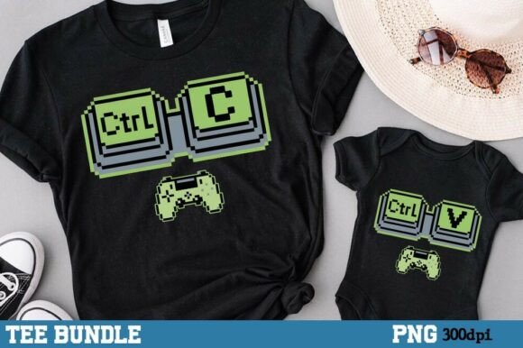 Download Gamer Dad and Baby Matching Shirt PNG - Baby Collection