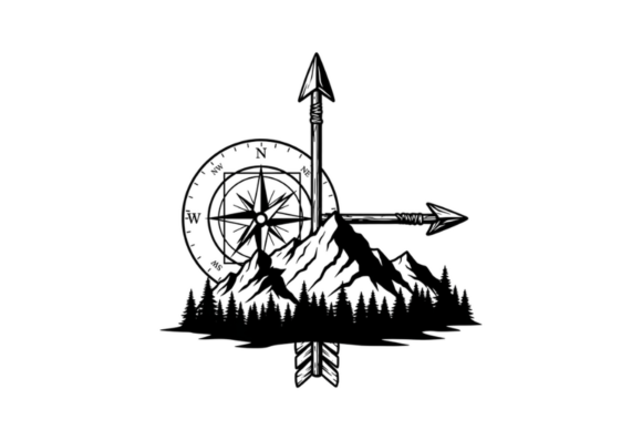 Download Mountain Compass Arrow Adventure SVG - Adventure svg Collection